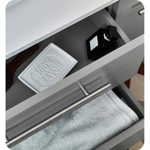 Fresca FVN6136GR-VSL-L Fresca Lucera 36" Gray Wall Hung Vessel Sink Modern Bathroom Vanity w/ Medicine Cabinet - Left Version