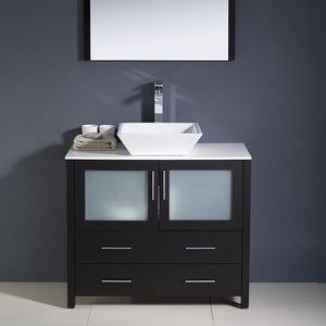 Fresca FVN6236ES-VSL Fresca Torino 36" Espresso Modern Bathroom Vanity w/ Vessel Sink