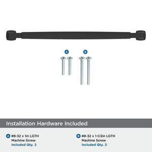 Amerock BP37400FB Matte Black Cabinet Pull 10-1/16 in (256 mm) Center-to-Center Cabinet Handle Stature Drawer Pull Kitchen Cabinet Handle Furniture Hardware