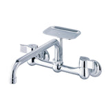 Gerber G0042691 Chrome Classics Two Handle Wall Mount Kitchen Faucet W/ 8" S...