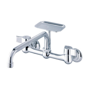 Gerber G0042691 Chrome Classics Two Handle Wall Mount Kitchen Faucet W/ 8