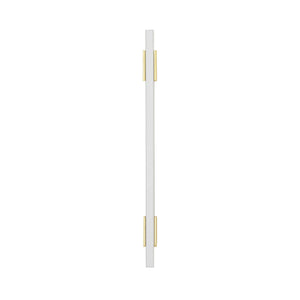 Amerock Cabinet Pull Brushed Gold/White 6-5/16 inch (160 mm) Center to Center Urbanite 1 Pack Drawer Pull Drawer Handle Cabinet Hardware