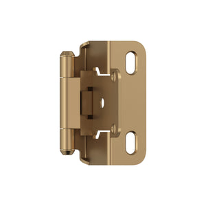 Amerock BPR7550CZ Cabinet Hinge 1/2 in (13 mm) Overlay Self Closing Partial Wrap Champagne Bronze Kitchen Cabinet Door Hinge 1 Pair/2 Pack Functional Hardware