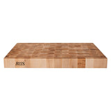 John Boos CCB2418-225 Small Maple Wood Cutting Board for Kitchen 24 x 18 Inches, 2.25 Inches Thick Reversible End Grain Charcuterie Block with Finger Grips 24X18X2.25 MPL-END GR-REV-GRIPS