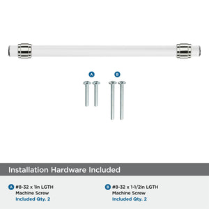 Amerock BP36661C26 Clear/Polished Chrome Cabinet Pull 8 in (203 mm) Center-to-Center Cabinet Handle Glacio Drawer Pull Kitchen Cabinet Handle Furniture Hardware