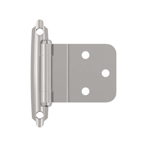 Amerock Cabinet Hinge 3/8 inch (10 mm) Inset Hinge Polished Chrome 2 Pack Self-Closing Hinge Face Mount Hinge Cabinet Door Hinge