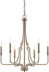 Capital Lighting 419361AD Dawson 6 Light Chandelier Aged Brass