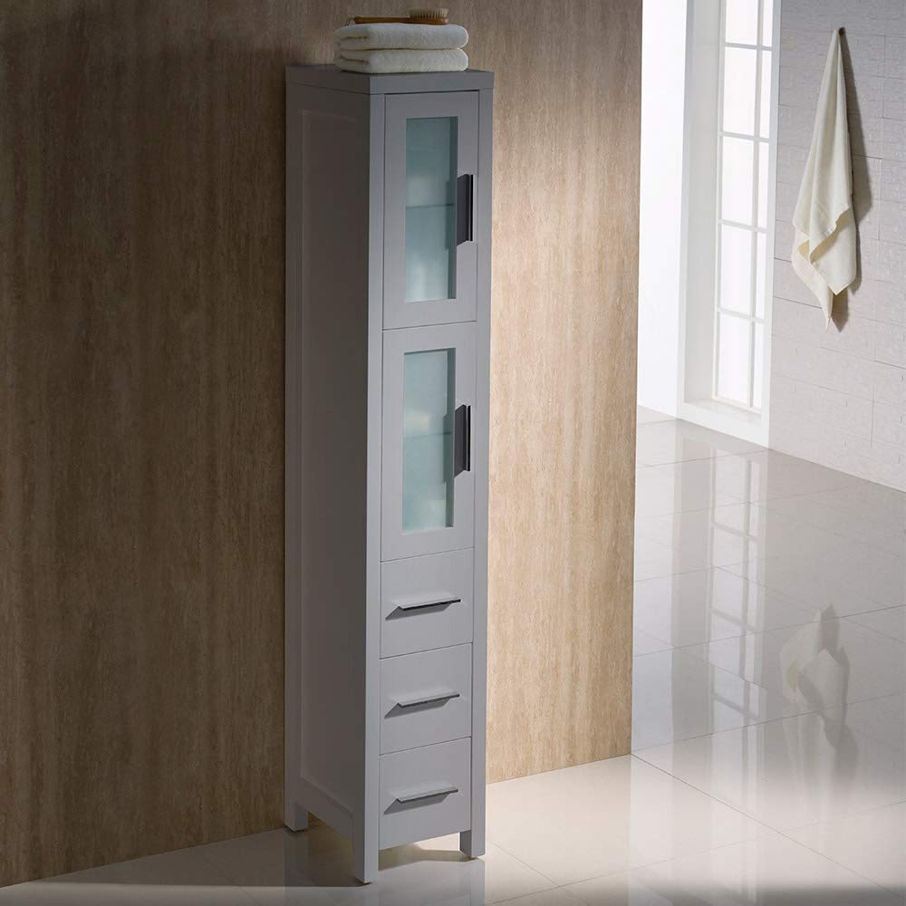 Fresca FST6260GR Fresca Torino Gray Tall Bathroom Linen Side Cabinet