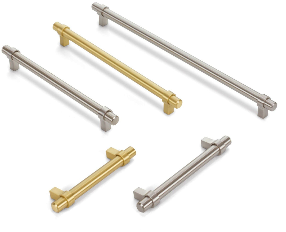 Jeffrey Alexander 5673SN 673 mm Center-to-Center Satin Nickel Key Grande Cabinet Bar Pull