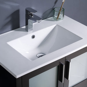 Fresca FVN6230ES-UNS Fresca Torino 30" Espresso Modern Bathroom Vanity w/ Integrated Sink