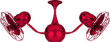 Matthews Fan VB-RED-MTL Vent-Bettina 360° dual headed rotational ceiling fan in Rubi (Red) finish with metal blades.