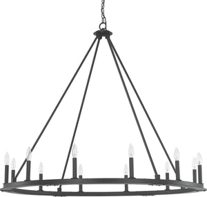 Capital Lighting 4912BI-000 Pearson 12 Light Chandelier Black Iron
