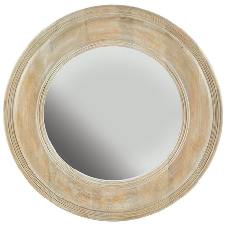 Capital Lighting 730205MM Mirror White Washed Wooden Mirror White Washed Wood with Gold Leaf