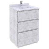 Fresca FCB3124RWH-FC Fresca Formosa 23" Floor Standing Modern Bathroom Cabinet in Rustic White