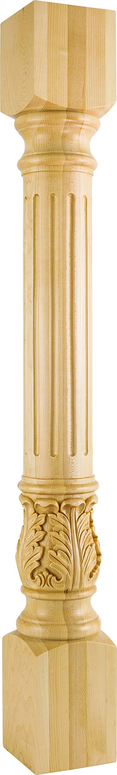 Hardware Resources P1S-MP 3-1/2" W x 1-3/4" D x 35-1/2" H Maple Split Turned Post