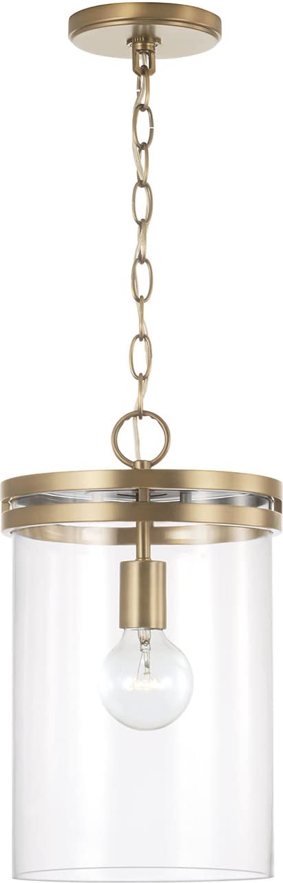 Capital Lighting 348711AD Fuller 1 Light Pendant Aged Brass