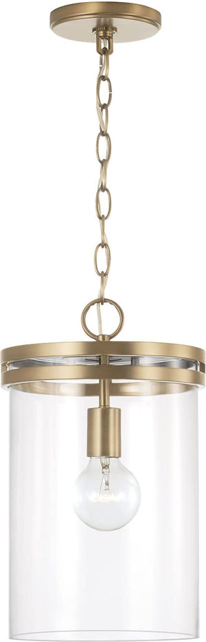 Capital Lighting 348711AD Fuller 1 Light Pendant Aged Brass