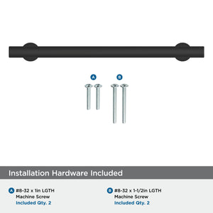 Amerock Corp BP37107MB Everett Pull, 7-9/16 in (192 mm) Center-to-Center, Matte Black