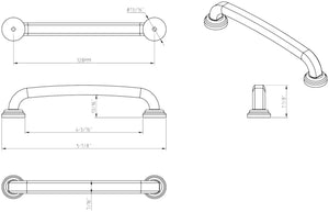 Jeffrey Alexander 527-128DMAC 128 mm Center-to-Center Distressed Oil Rubbed Bronze Bremen 1 Cabinet Pull