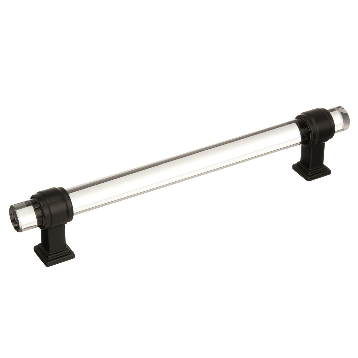 Amerock Cabinet Pull Clear/Black Bronze 6-5/16 inch (160 mm) Center to Center Glacio 1 Pack Drawer Pull Drawer Handle Cabinet Hardware