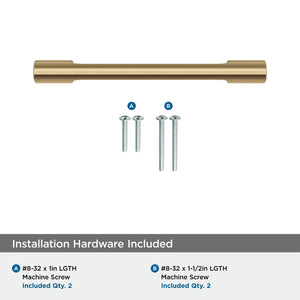Amerock Cabinet Pull Champagne Bronze 3-3/4 in (96 mm) Center-to-Center Drawer Pull Riva Kitchen and Bath Hardware Furniture Hardware