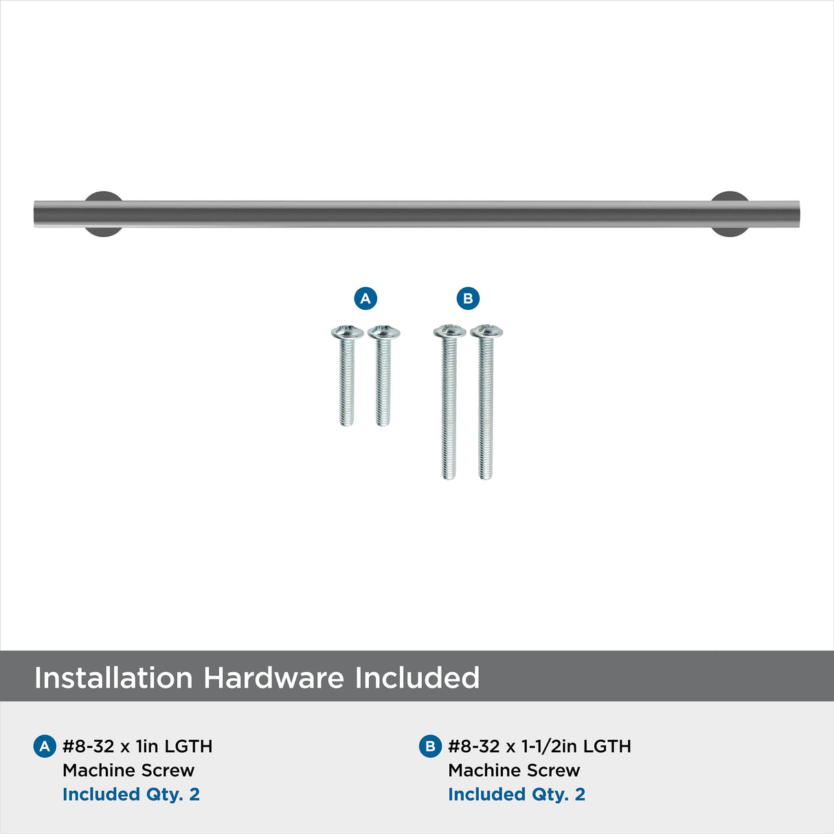 Amerock Cabinet Pull Polished Chrome 10-1/16 inch (256 mm) Center-to-Center Radius 1 Pack Drawer Pull Cabinet Handle Cabinet Hardware