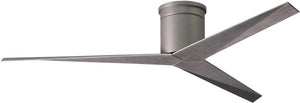 Matthews Fan EKH-BN-BW Eliza-H 3-blade ceiling mount paddle fan in Brushed Nickel finish with barn wood ABS blades.