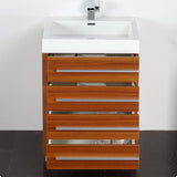 Fresca FVN8024TK Fresca Livello 24" Teak Modern Bathroom Vanity w/ Medicine Cabinet