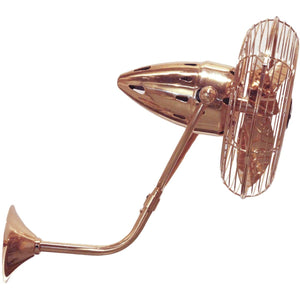 Matthews Fan BP-CP-MTL Bruna Parede wall fan in Polished Copper finish.