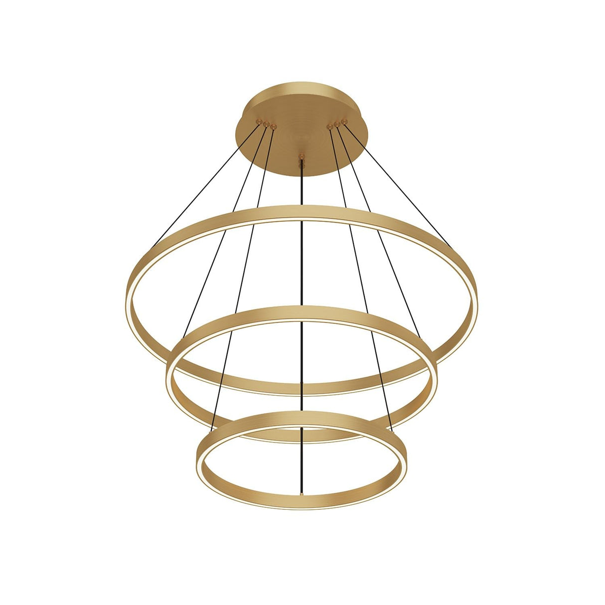 Kuzco CH87332-BG CERCHIO 3 LAYER 32" CHANDELIER BG TEXTURED DOWN ONLY 930 TRIAC 120 154W