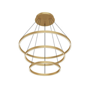 Kuzco CH87332-BG CERCHIO 3 LAYER 32" CHANDELIER BG TEXTURED DOWN ONLY 930 TRIAC 120 154W
