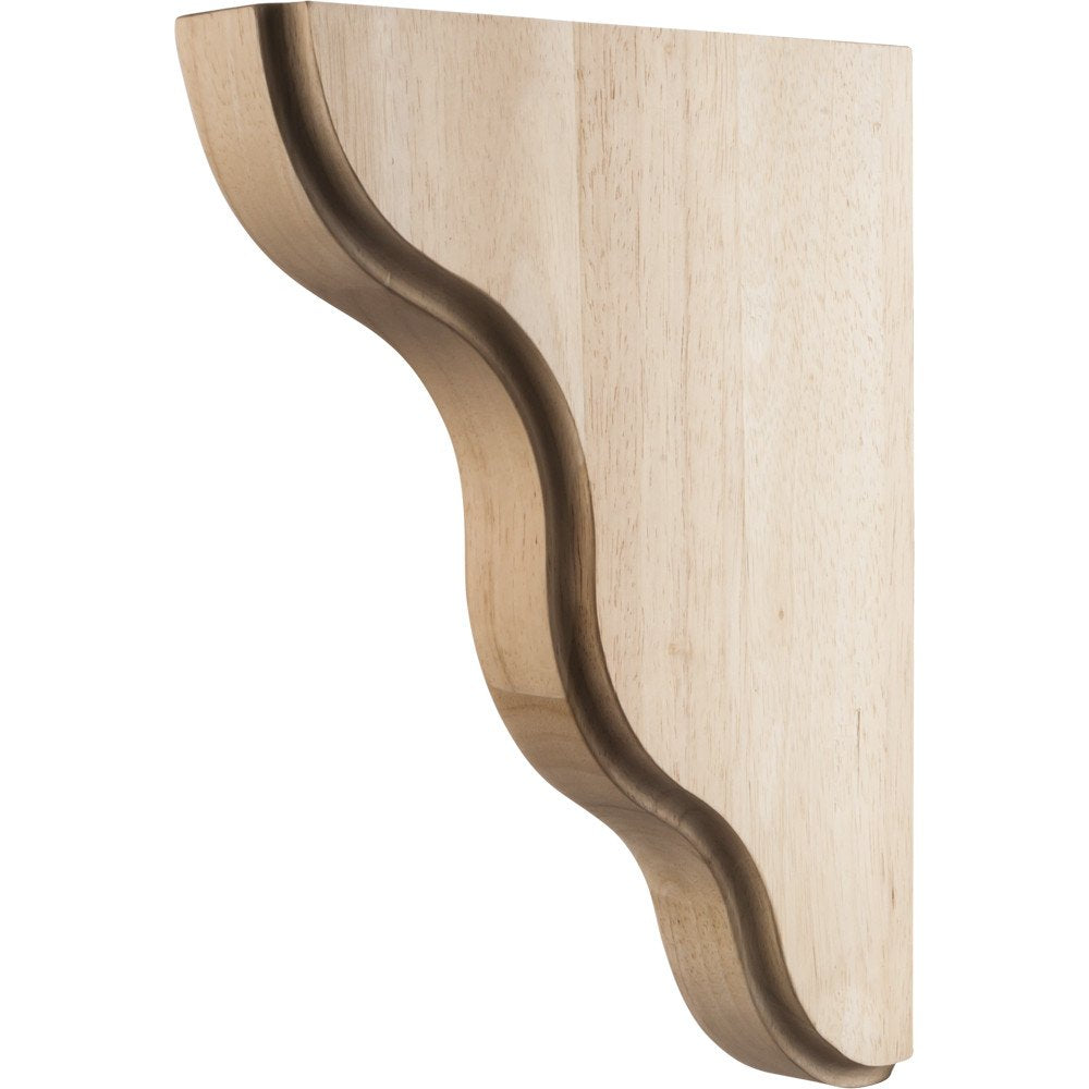 Hardware Resources CORSM-2RW 1-3/4" W x 8-1/2" D x 11" H Rubberwood Smooth Contour Corbel