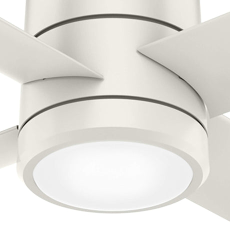 Hunter Fan Company, 76025, 96 inch Trak White Indoor / Outdoor Commercial Ceiling Fan with LED Light Kit and Wall Control