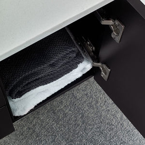 Fresca FVN6136GR-UNS-R Fresca Lucera 36" Gray Wall Hung Undermount Sink Modern Bathroom Vanity w/ Medicine Cabinet - Right Version