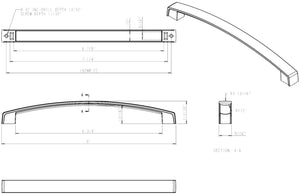 Jeffrey Alexander 549-192SBZ 192 mm Center-to-Center Satin Bronze Merrick Cabinet Pull
