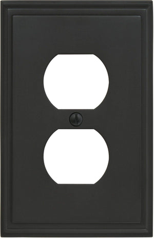 Amerock Wall Plate Black Bronze Duplex Outlet Cover Mulholland 1 Pack Electrical Outlet Cover