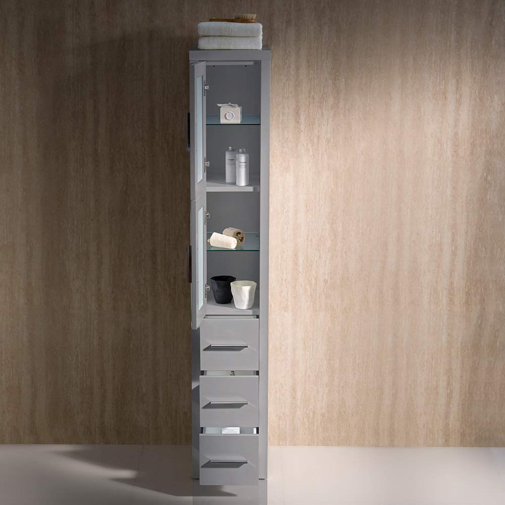 Fresca FST6260GR Fresca Torino Gray Tall Bathroom Linen Side Cabinet