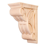 Hardware Resources COR6-1ALD 3" W x 6-3/8" D x 8" H Alder Celtic Weave Art Deco Corbel