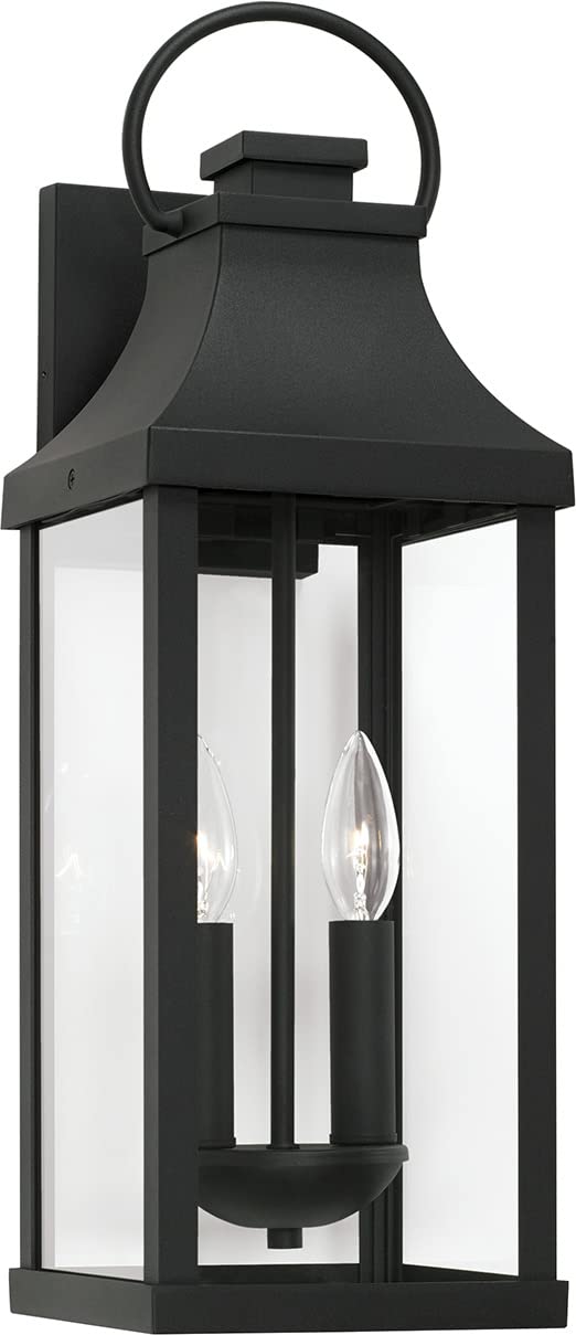 Capital Lighting 946421BK Bradford 2 Light Outdoor Wall Lantern Black