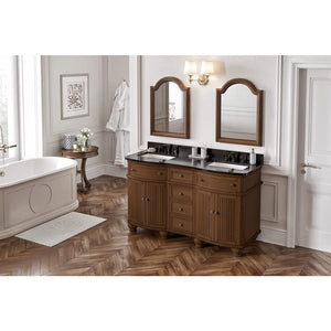 Jeffrey Alexander VN2COM-60-WA-NT 60" Walnut Compton Vanity, double bowl