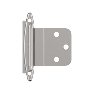 Amerock Cabinet Hinge 3/8 inch (10 mm) Inset Hinge Polished Chrome 2 Pack Non Self-Closing Hinge Face Mount Hinge Cabinet Door Hinge
