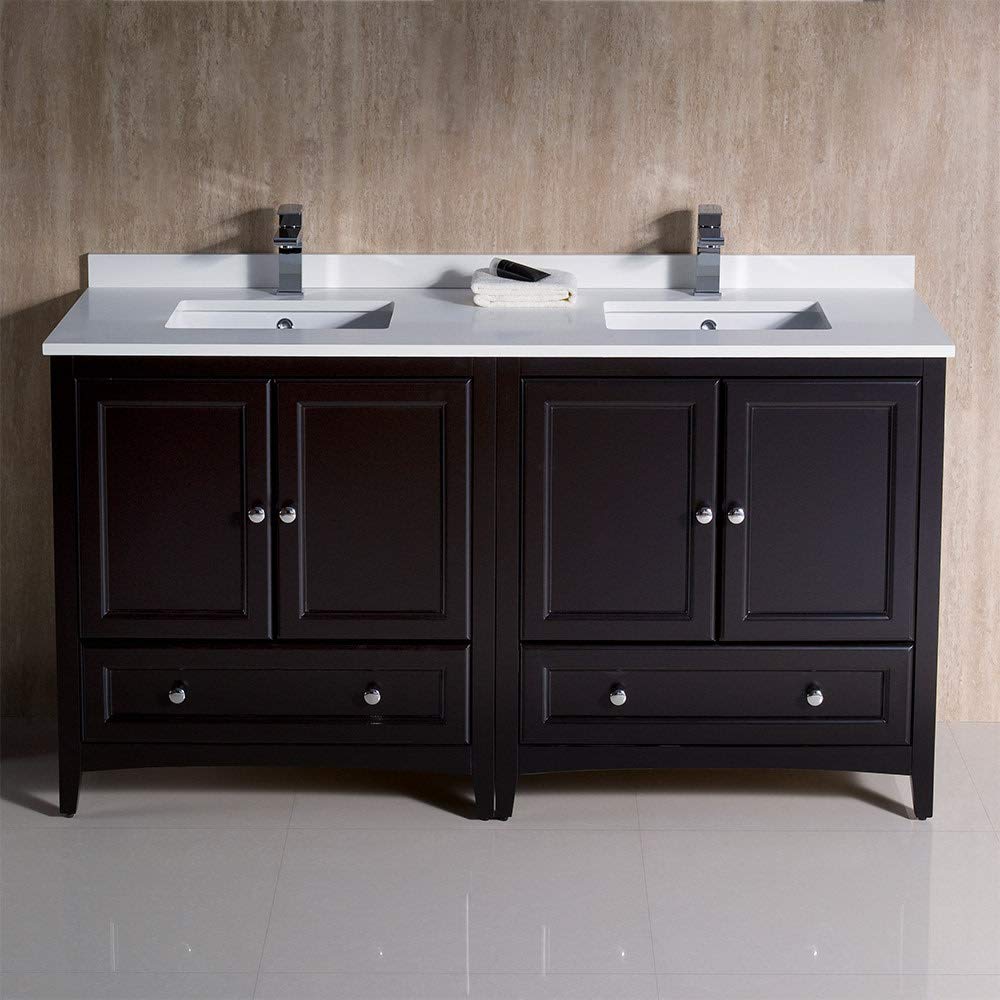 Fresca FCB20-3030ES-CWH-U Double Sink Cabinets with Sinks