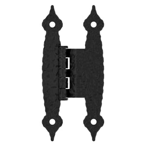 Amerock Cabinet Hinge 3/8 inch (10 mm) Offset Hinge Colonial Black 2 Pack Non Self-Closing Hinge H-Type Hinge Cabinet Door Hinge