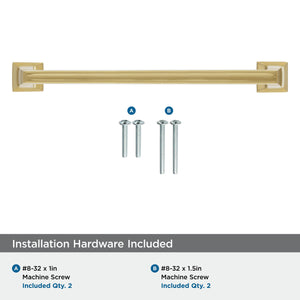 Amerock Cabinet Pull Champagne Bronze 6-5/16 inch (160 mm) Center to Center Mulholland 1 Pack Drawer Pull Drawer Handle Cabinet Hardware