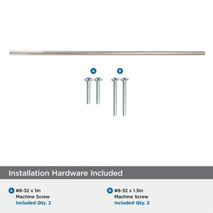 Amerock Cabinet Pull Polished Nickel 18-7/8 inch (480 mm) Center to Center Bar Pulls 1 Pack Drawer Pull Drawer Handle Cabinet Hardware