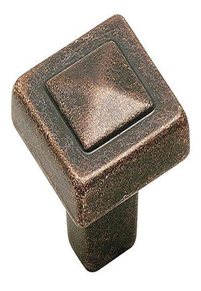 Amerock Cabinet Knob Rustic Bronze 1-1/8 inch (29 mm) Length Forgings 1 Pack Drawer Knob Cabinet Hardware