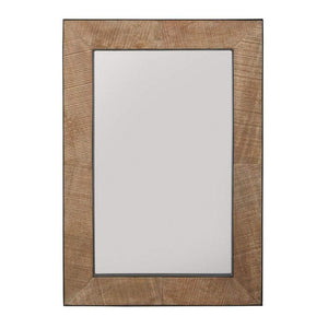 Capital Lighting 736102MM Mirror Decorative Mirror Natural Rough Sawn Wood with Zinc Metal