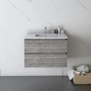 Fresca FCB3130ASH Fresca Formosa 29" Wall Hung Modern Bathroom Cabinet in Ash