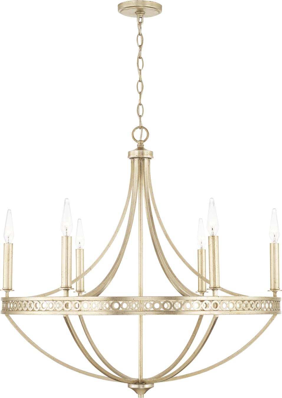 Capital Lighting 443161WG Isabella 6 Light Chandelier Winter Gold