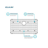 Elkay LKOBG3016RSS Bottom Grid, Stainless Steel